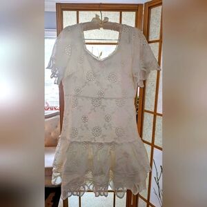 ❤️ O.P.T. Scalloped Embroidered Dress